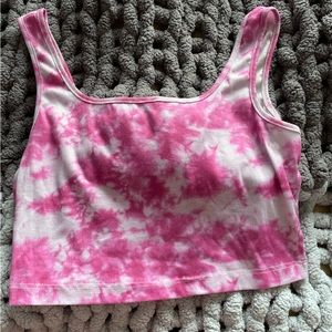 Pink Cropped Tank Top